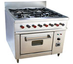 4 Burner range with Oven